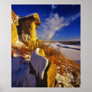 De winter langs de Missouri nabij Poster