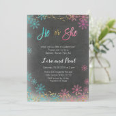 De winter of het geslacht onthult uitnodiging (Staand voorkant)