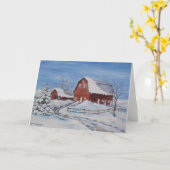 De winter op het Boerderij Kaart (Gele Bloem)