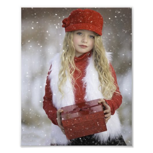 De winter personaliseert Sjabloon 8 x 10 klaar aan Foto Afdruk (Voorkant)