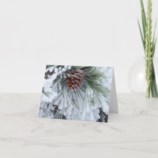 De winter Pinecone Kaart (Voorkant)