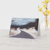 De winter reist Wenskaart Kaart (Gele Bloem)