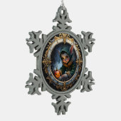 De Winter Sleutelbewaarder & De Onwillige Versieri Tin Sneeuwvlok Ornament (Links)