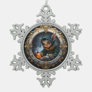 De Winter Sleutelbewaarder & De Onwillige Versieri Tin Sneeuwvlok Ornament