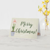 De Winter van de Bloem van de Amaryllis van de Kaart (Gele Bloem)