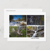 De winter van het Cypriotische landschap Troodos-g Briefkaart (Voorkant / Achterkant)