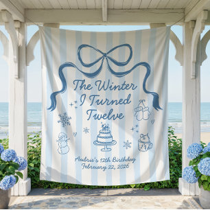 De Winter-verjaardagsbanner toen ik 12 werd Wandkleed
