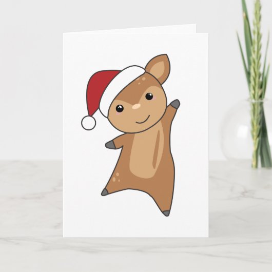 De winterdieren van de feestdag kaart (Voorkant)