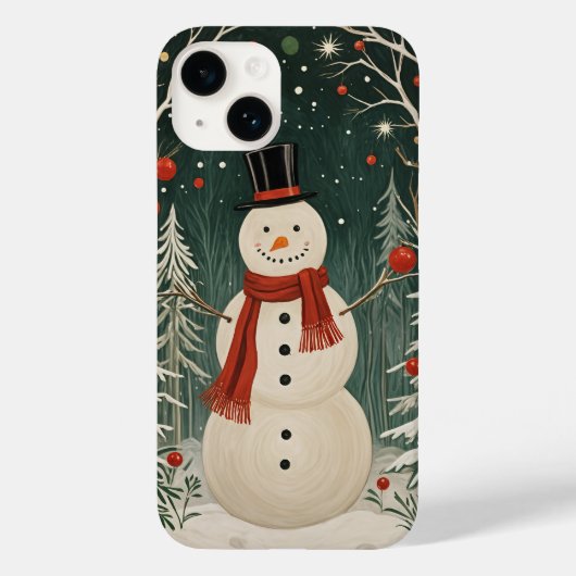 De winterdroom van de sneeuwman Case-Mate iPhone case (Achterkant)