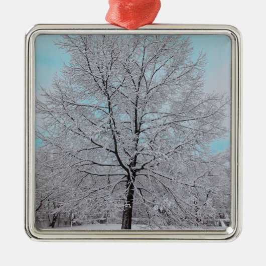 De wintereik metalen ornament (Voorkant)