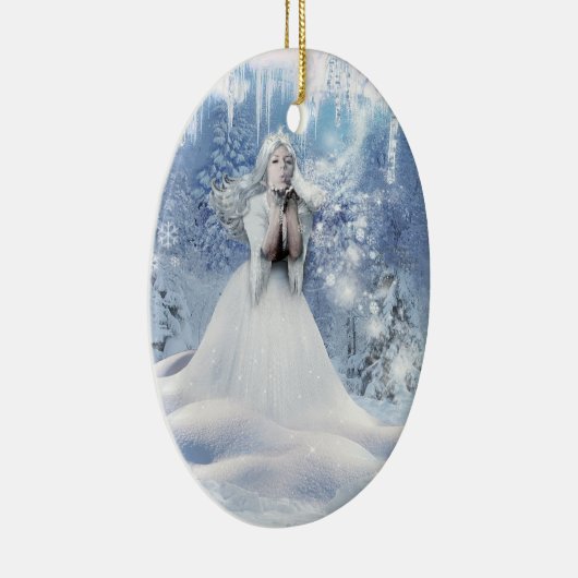 De wintergeest keramisch ornament (Rechts)