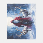 De Winterkoning Komt.  Fleece Deken (Voorkant)