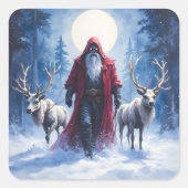 De Winterkoning Komt. Vierkante Sticker (Voorkant)