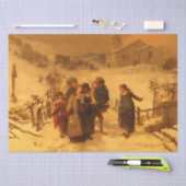 De Winterlawine (door Gerolamo Induno) Tissuepapier (Craft)