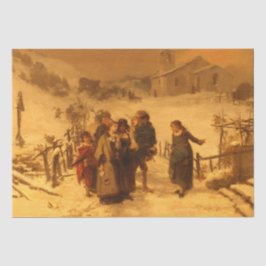 De Winterlawine (door Gerolamo Induno) Tissuepapier