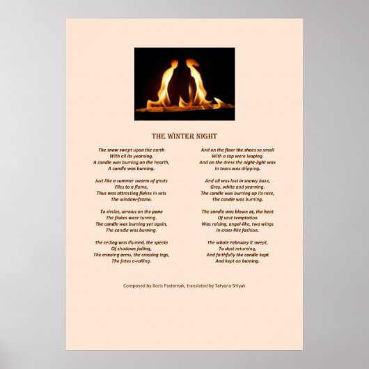 De winternacht poster (Voorkant)