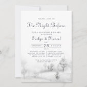 De winternacht voor het repetitief diner kaart (Voorkant)