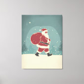 De winterreis van de kerstman - vakantiekunst canvas afdruk (Voorkant)