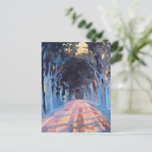 De winterrijst briefkaart (Staand voorkant)