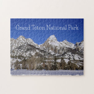 De winterse kou in het Grand Teton National Park Legpuzzel