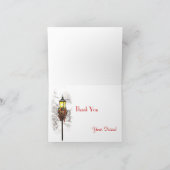 De winterse Stad dankt u kaardt Bedankkaart (Binnen)