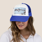 De wintersneeuw bedekt een verlaten Pet van de hui (In situ)