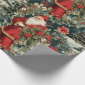 De wintertuin van de Kerstman Cadeaupapier (Hoek)