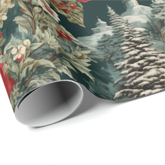 De wintertuin van de Kerstman Cadeaupapier (Rol Hoek)