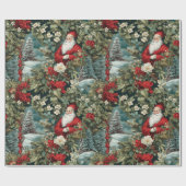 De wintertuin van de Kerstman II Cadeaupapier (Vlak)