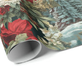 De wintertuin van de Kerstman II Cadeaupapier (Rol Hoek)