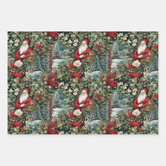 De wintertuin van de Kerstman Inpakpapier Vel (Voorkant 2)