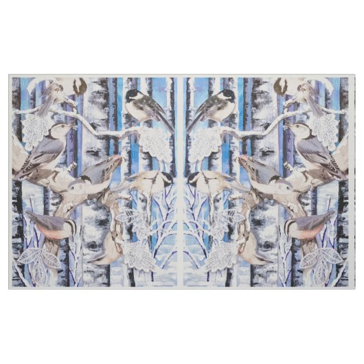 De wintervogels stof (Fat Quarter)