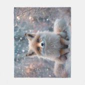 De wintervos fleece deken (Voorkant)
