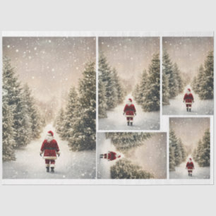 De winterwandeling van de kerstman tissuepapier