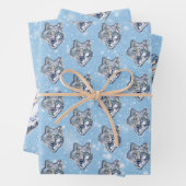 De winterwolf inpakpapier vel (In situ)