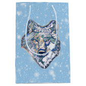 De winterwolf    medium cadeauzakje (Voorkant)