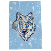 De winterwolf    medium cadeauzakje (Achterkant)