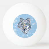 De winterwolf pingpongbal (Voorkant)