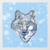 De winterwolf raamsticker (Vel)