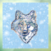 De winterwolf raamsticker (Vel 3)