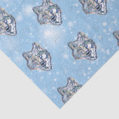 De winterwolf tissuepapier (Detail)