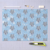 De winterwolf tissuepapier (Craft)