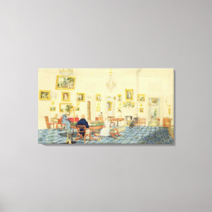 De Winterzaal in het Artiesthuis in Patna, in Canvas Afdruk