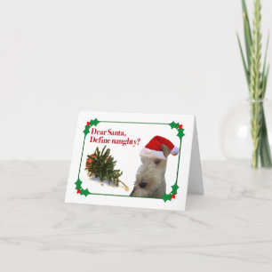 De Wire Fox Terrier Holiday Card Kaart