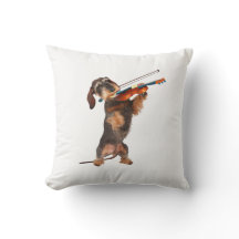 De Wirehaered Dachshund die een Violin speelt