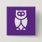 De Wise Owl Vierkante Button 5,1 Cm (Voorkant)