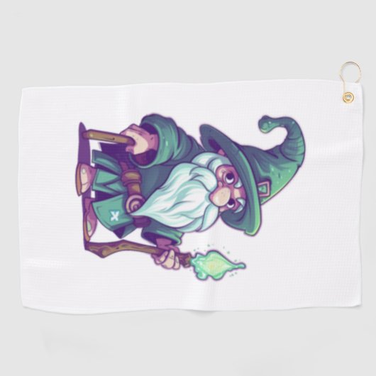 De Wise Wizard Gnome Golfhanddoek (Horizontaal)