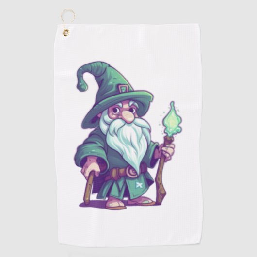De Wise Wizard Gnome Golfhanddoek (Voorkant)