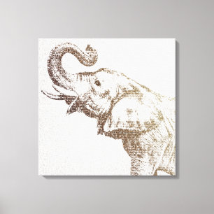 De Wisest Elephant Canvas Afdruk