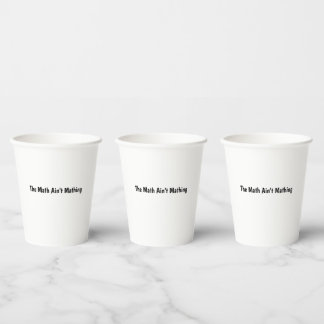 De Wiskunde Klopt Niet Papieren Bekers